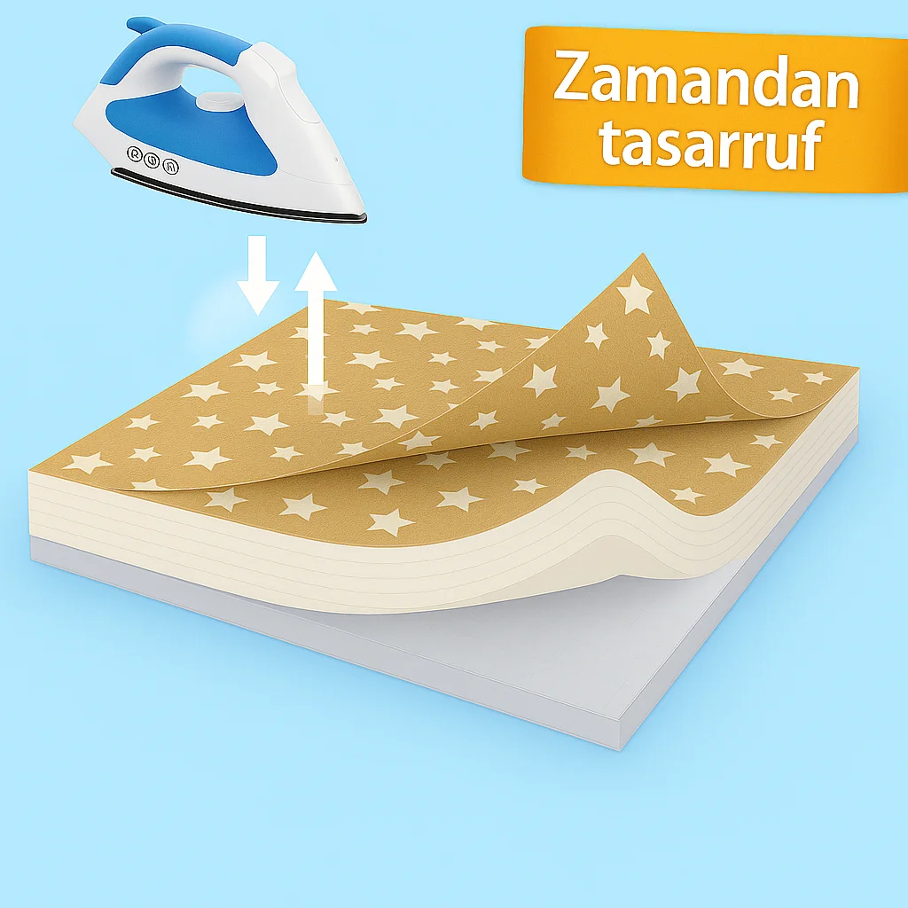 Kahverengi Yıldız Ütü Masası Kılıfı