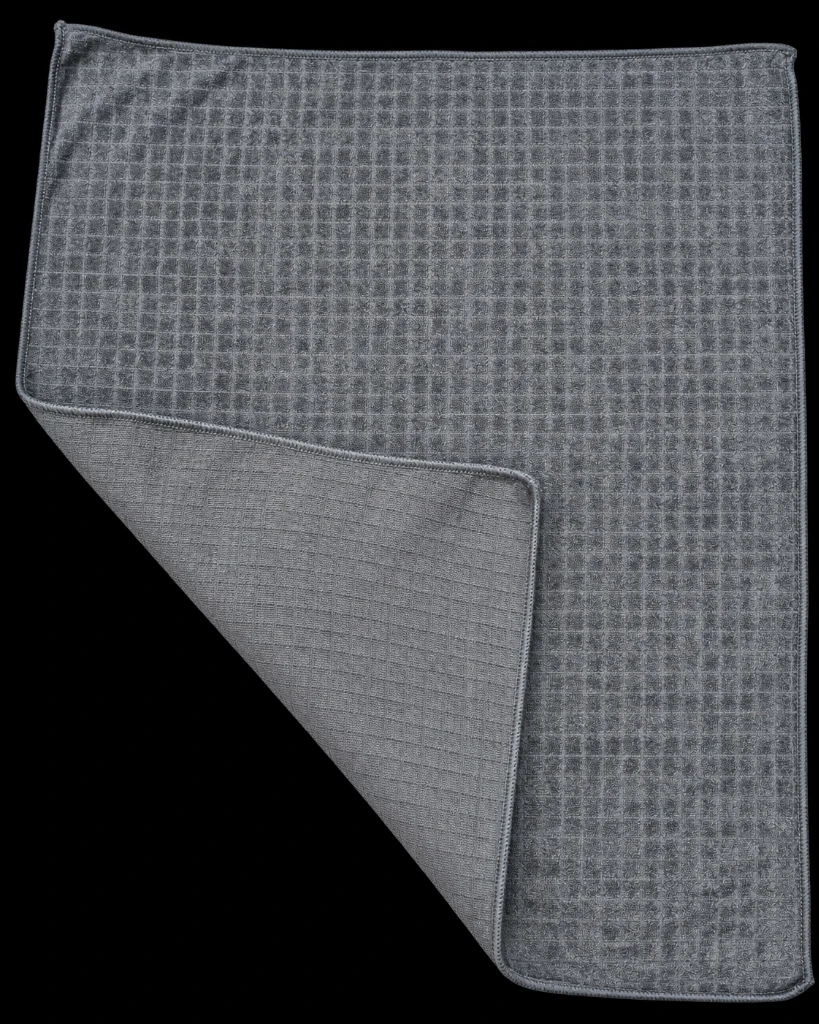 Silpek UltraShine Kareli Kadife Mikrofiber Temizlik Bezi 50 × 70 cm – Siyah