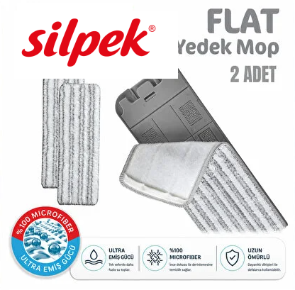 Silpek Proff Mikrofiber Tablet Mop Yedeği 2'li Set