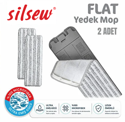 Silpek Proff Mikrofiber Tablet Mop Yedeği 2'li Set